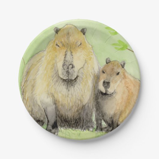 Capybara Pappteller (Vorderseite)
