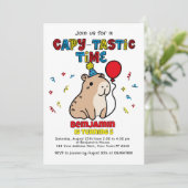 Capybara-Party Einladung (Stehend Vorderseite)