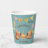 Capybara Party Fun Pappbecher (Vorderseite)