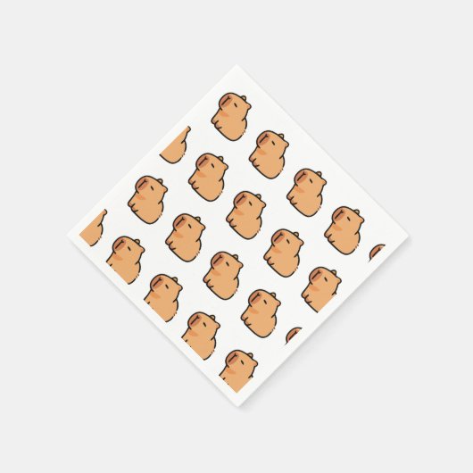 Capybara Party Napkins | Süße Tier Birthday Serviette (Ecke)