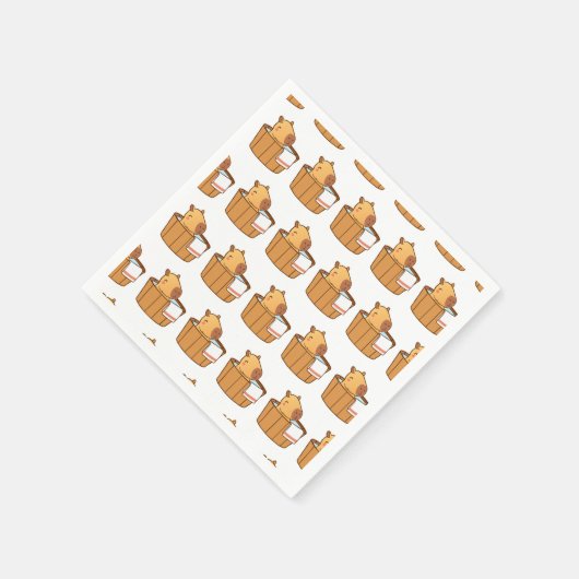 Capybara Party Napkins | Süße Tier Birthday Serviette (Ecke)