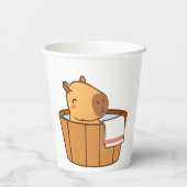 Capybara Party Paper Cup | Süße Tier Birthday Pappbecher (Rückseite)