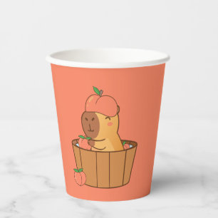 Capybara Party Paper Cup Süße Tier Birthday Pappbecher