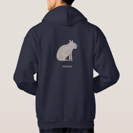 Capybara Personalisiert Hoodie (Rückseite)