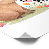 Capybara personalisierter Geburtstag Poster (Ecke)