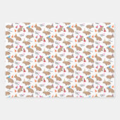 Capybara Personalized Kids Birthday White Geschenkpapier Set (Vorderseite)