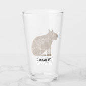 Capybara Personenname Glas (Vorderseite)