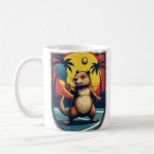 Capybara-Pickleball-Club Retro-Sport-Logo Vintage Kaffeetasse