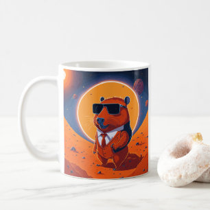 Capybara Planet Mars Funny Modern Kaffeetasse