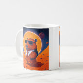 Capybara Planet Mars Funny Modern Kaffeetasse (Vorderseite Links)