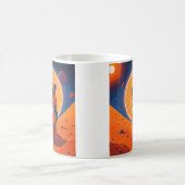 Capybara Planet Mars Funny Modern Kaffeetasse (Mittel)