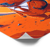 Capybara Planet Mars Funny Modern Poster (Ecke)