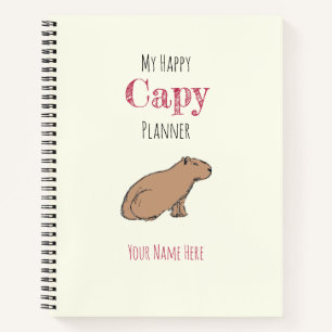 Capybara Planner Niedlich Chill HandGezeichnet Rod Notizblock