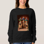 Capybara Playing Musical Instruments Cute Capybara Sweatshirt (Vorderseite)