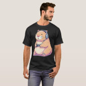 Capybara Playing Video Games Funny T-Shirt (Vorne ganz)