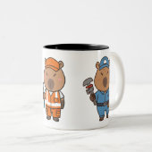 Capybara Plumber Tasse | Funny Plumpe Coffee Cup (VorderseiteRechts)