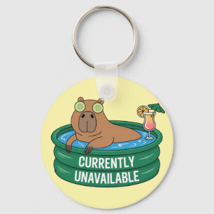 Capybara-Pool-Entspannungstypografie-Grafik Schlüsselanhänger