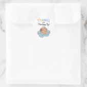 Capybara-Poolparty Danke Runder Aufkleber (Tasche)