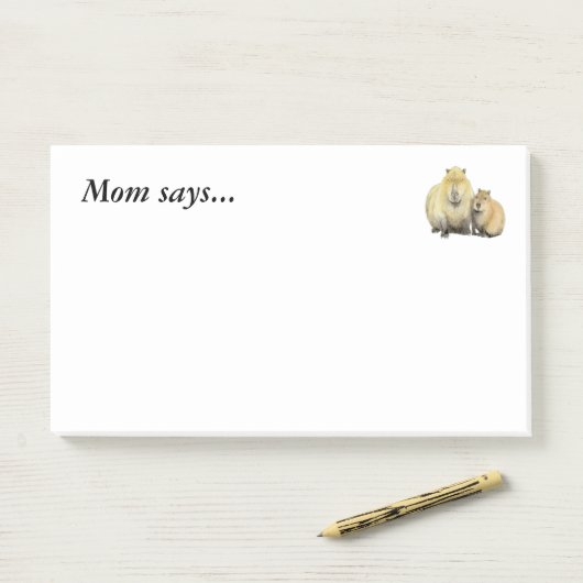 Capybara Post-it Klebezettel (Auf Schreibtisch)