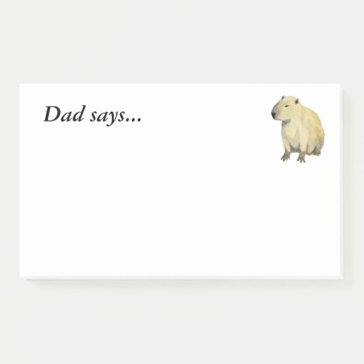 Capybara Post-it Klebezettel (Vorderseite)