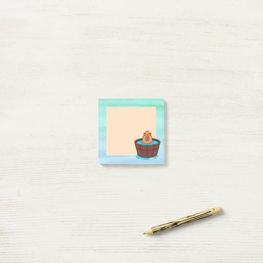 Capybara  post-it klebezettel (Auf Schreibtisch)