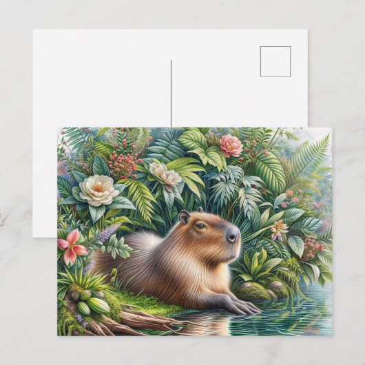 Capybara Postkarte (Vorne/Hinten)