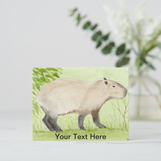 Capybara Postkarte (Stehend Vorderseite)