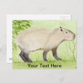 Capybara Postkarte (Vorne/Hinten)