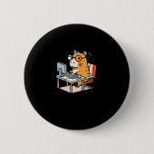 Capybara-Programmierer arbeiten an der Computerkle Button (Vorderseite)