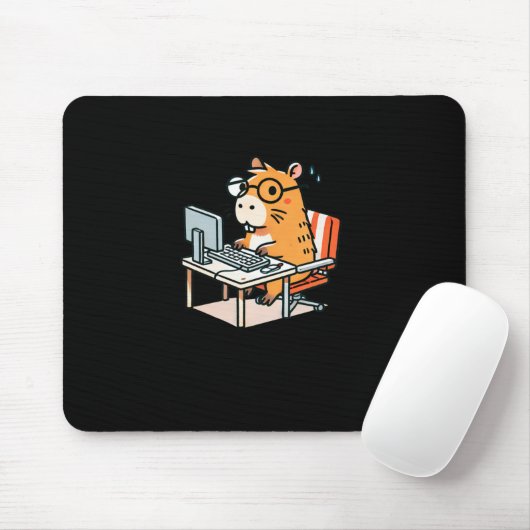 Capybara-Programmierer arbeiten an der Computerkle Mousepad (Mit Mouse)