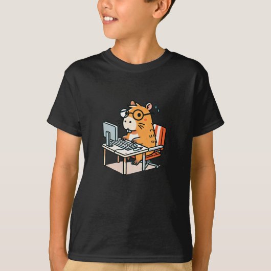 Capybara-Programmierer arbeiten an der Computerkle T-Shirt (Vorderseite)