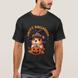 Capybara Pumpkin Funny Cappy Halloween Lover Fraue T-Shirt
