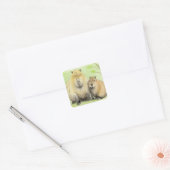 Capybara Quadratischer Aufkleber (Umschlag)