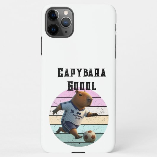 Capybara rainbow case phone through play football iPhone hülle (Rückseite)