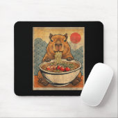Capybara Ramen Japanese Funny Graphic Kawaii Anime Mousepad (Mit Mouse)