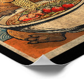 Capybara Ramen Japanese Funny Graphic Kawaii Anime Poster (Ecke)