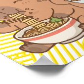 Capybara Ramen Lustig Poster (Ecke)
