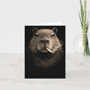 Capybara-Raucher-Meme lustig retro vintage Ästheti Karte