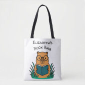 Capybara Reading Book Tasche (Vorderseite)