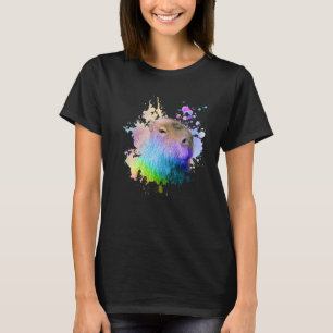 Capybara Regenbogen-Tropf T-Shirt