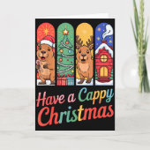 Capybara Reindeer Xmas Have A Capy Christmas  Karte (Vorderseite)