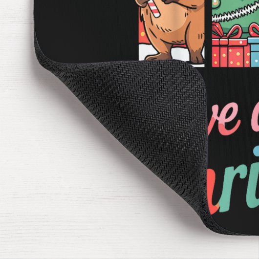 Capybara Reindeer Xmas Have A Capy Christmas Mousepad (Ecke)