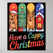 Capybara Reindeer Xmas Have A Capy Christmas  Poster (Vorne)