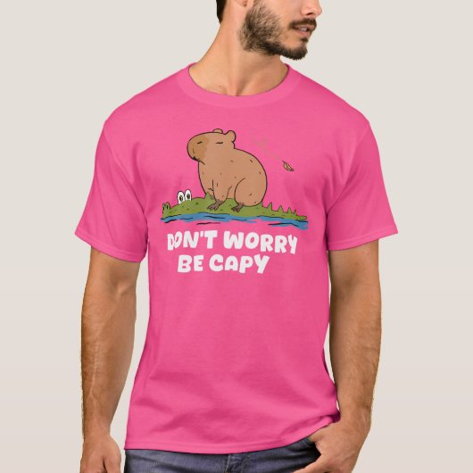 Capybara Reiten in Croco in Capybara macht keinen T-Shirt (Vorderseite)