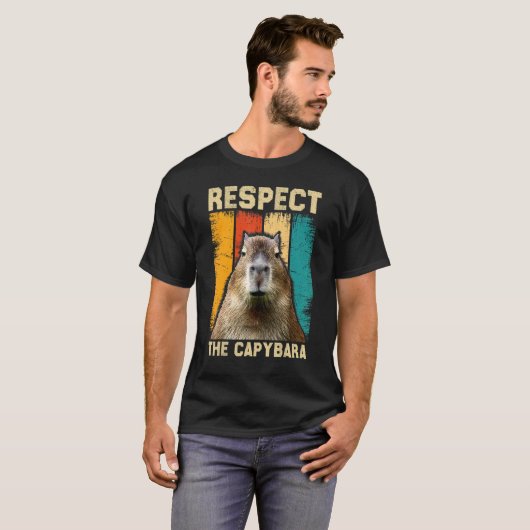 Capybara Respekt der Capybara T-Shirt (Vorne ganz)