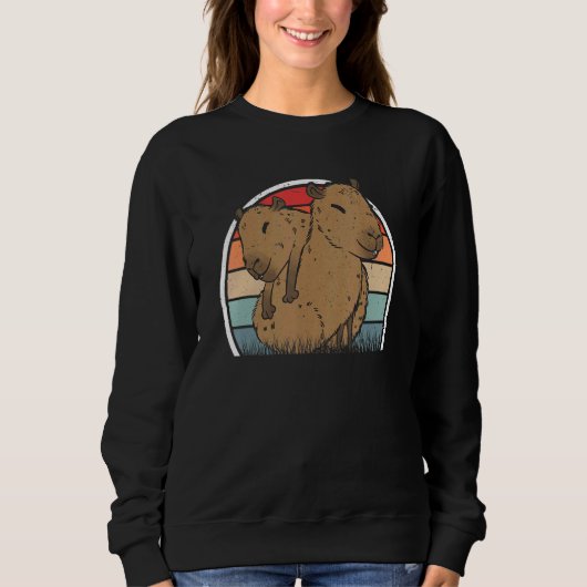 Capybara Retro Capybara Vintage Sweatshirt (Vorderseite)