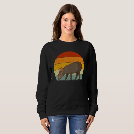 Capybara  Retro Style Vintage Sweatshirt (Vorne ganz)