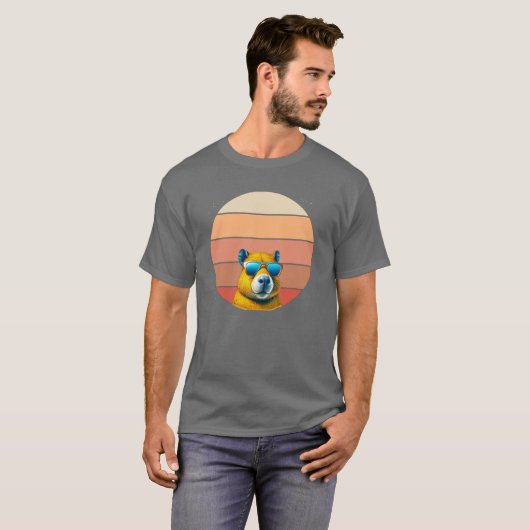 Capybara Retro T-Shirt (Vorne ganz)