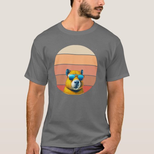 Capybara Retro T-Shirt (Vorderseite)