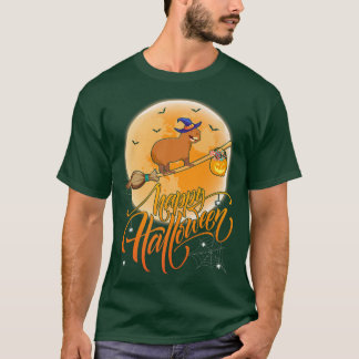 Capybara Ride Rosa Rodelbahn mit dem Shot Moon Vin T-Shirt